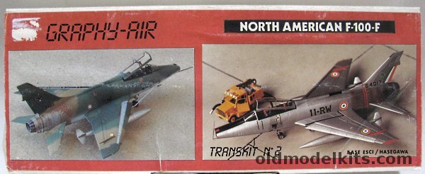 Graphy-Air 1/72 North American F-100F Two Seat Super Sabre Conversion Kit with Decals, 2 plastic model kit